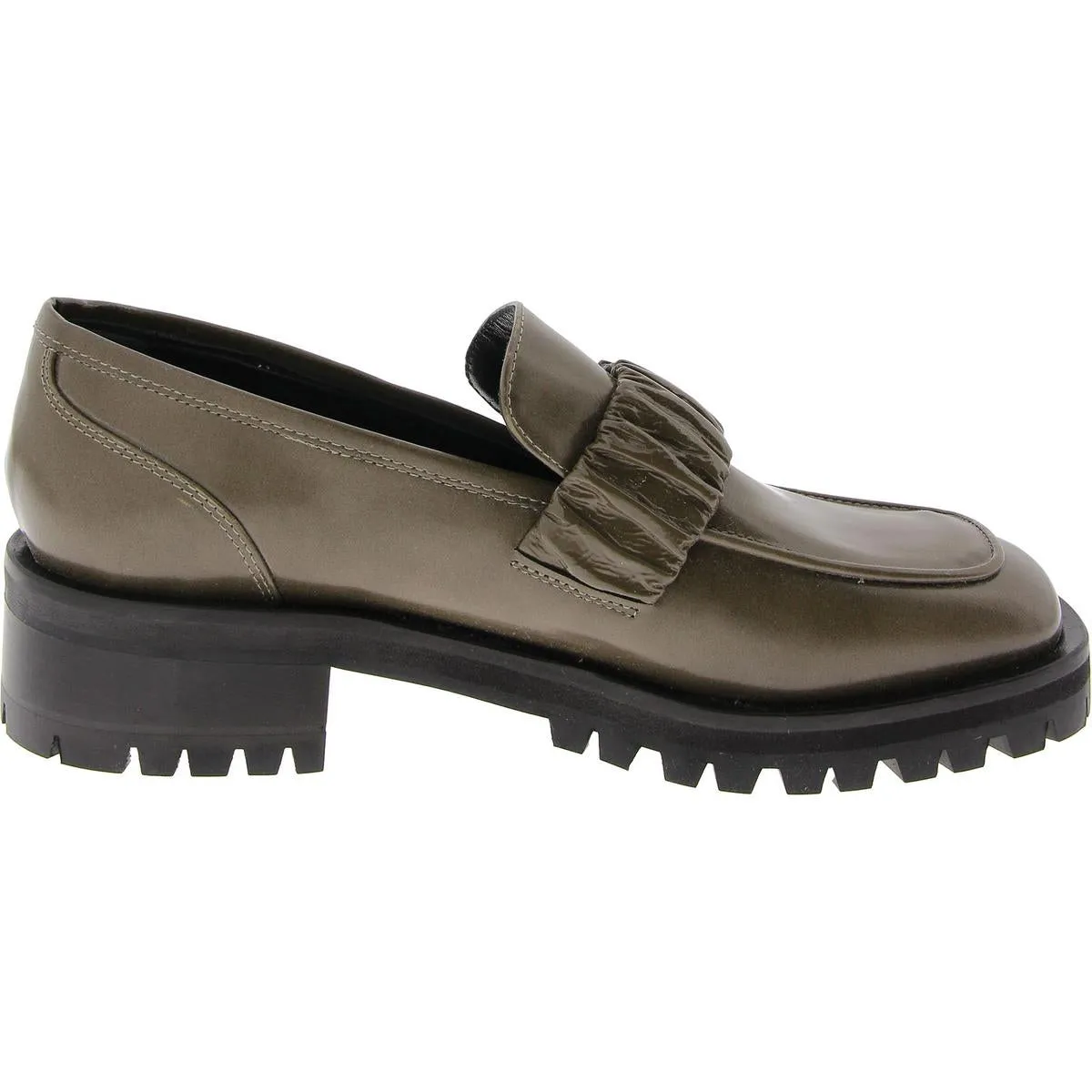 Elleme Womens Chouchou Leather Square Toe Loafers