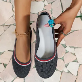 elveswallet Chic Fly-knit Breathable Flat Loafers