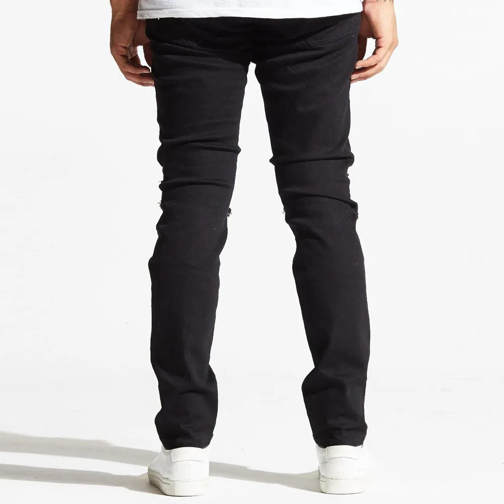 Embellish Julie Biker Denim Jeans in Black