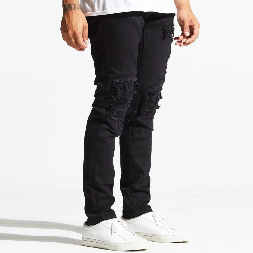 Embellish Julie Biker Denim Jeans in Black