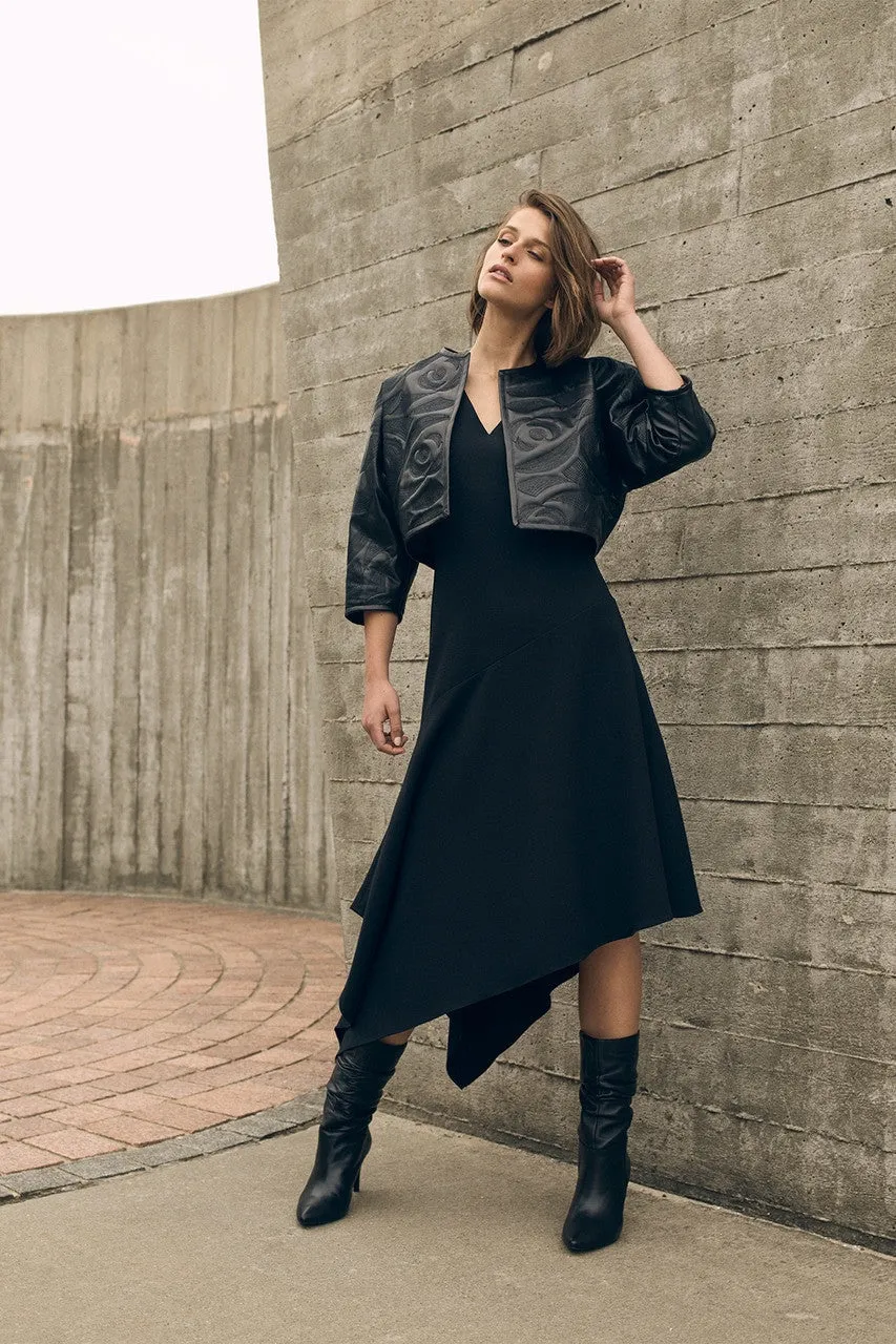 Embossed Faux Leather Jacket