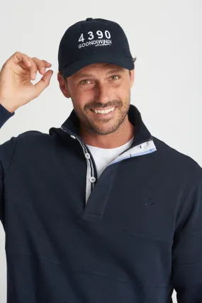 Embroidered 4390 Logo Navy Cap