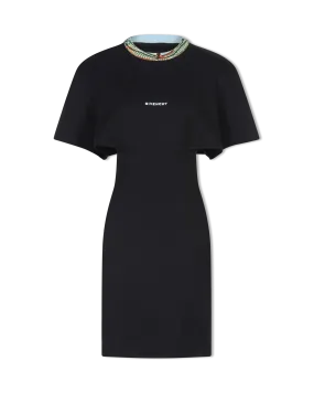 Embroidered Collar T-Shirt Dress