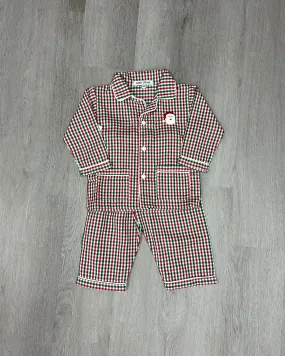 Embroidered Santa Pajamas