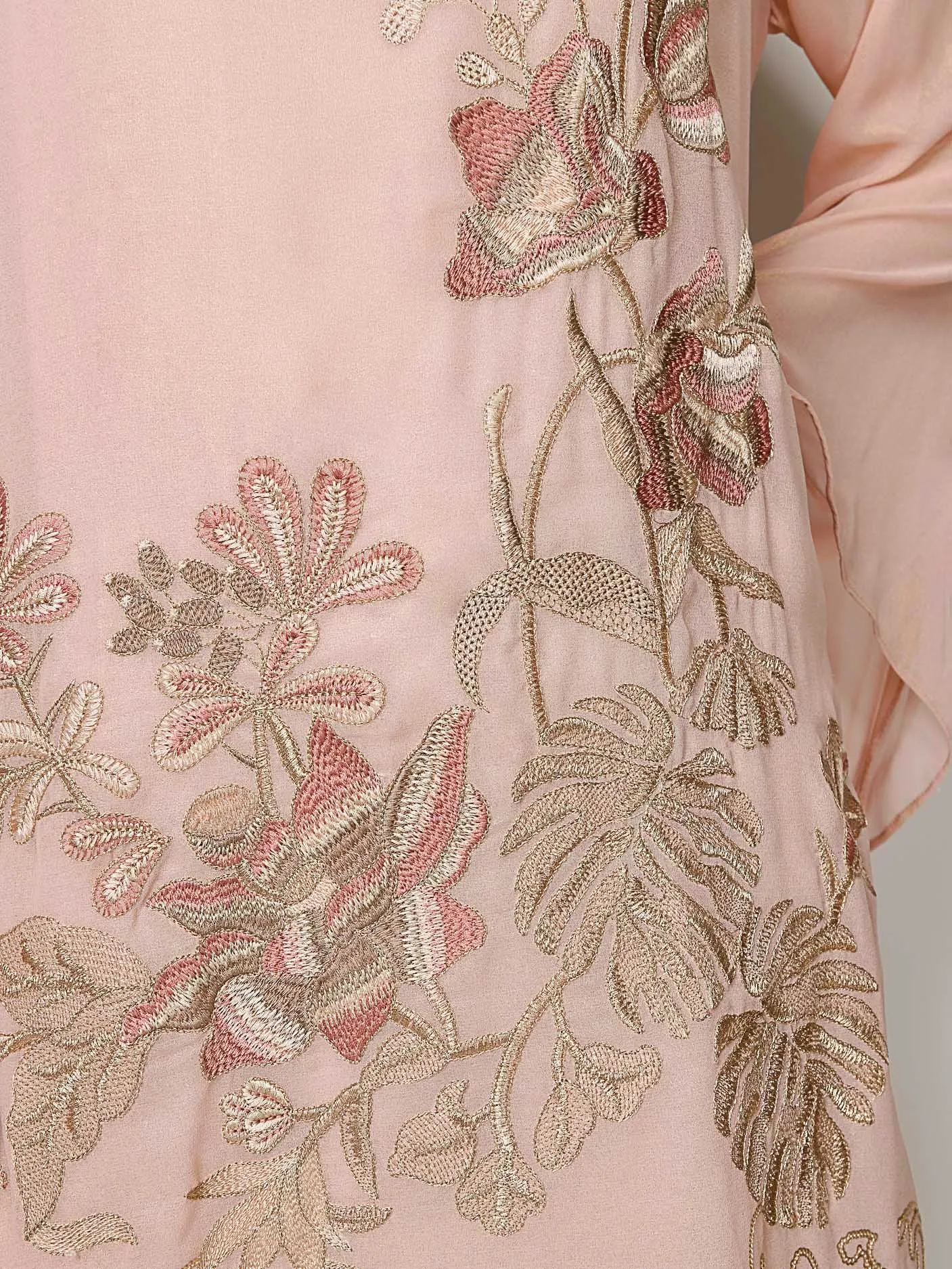 Embroidered Shimmer Chiffon Suit