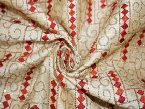 Embroidered Silk Fabric