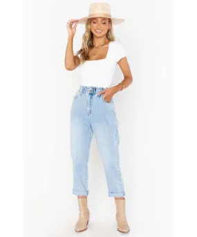 Emilia Mom Jeans Blue Falls