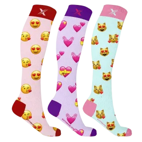 Emoji Compression Socks (3-Pairs)