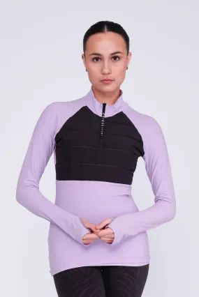 Empower Padded Half-Zip Top in Amethyst