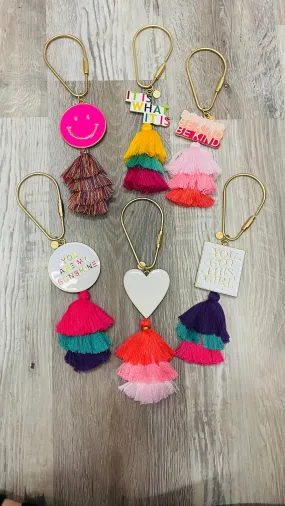 Enamel Tassel Keychains by Jane Marie - 6 Styles