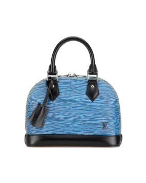 Epi Leather Alma BB with Rolled Handles and Top Zip Closure