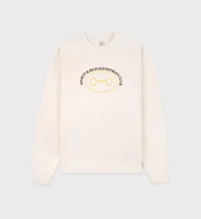 Equestrian Crewneck - Cream/Chocolate