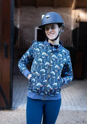 Espoir Equestrian Mid Blue Forest Reversible Jacket