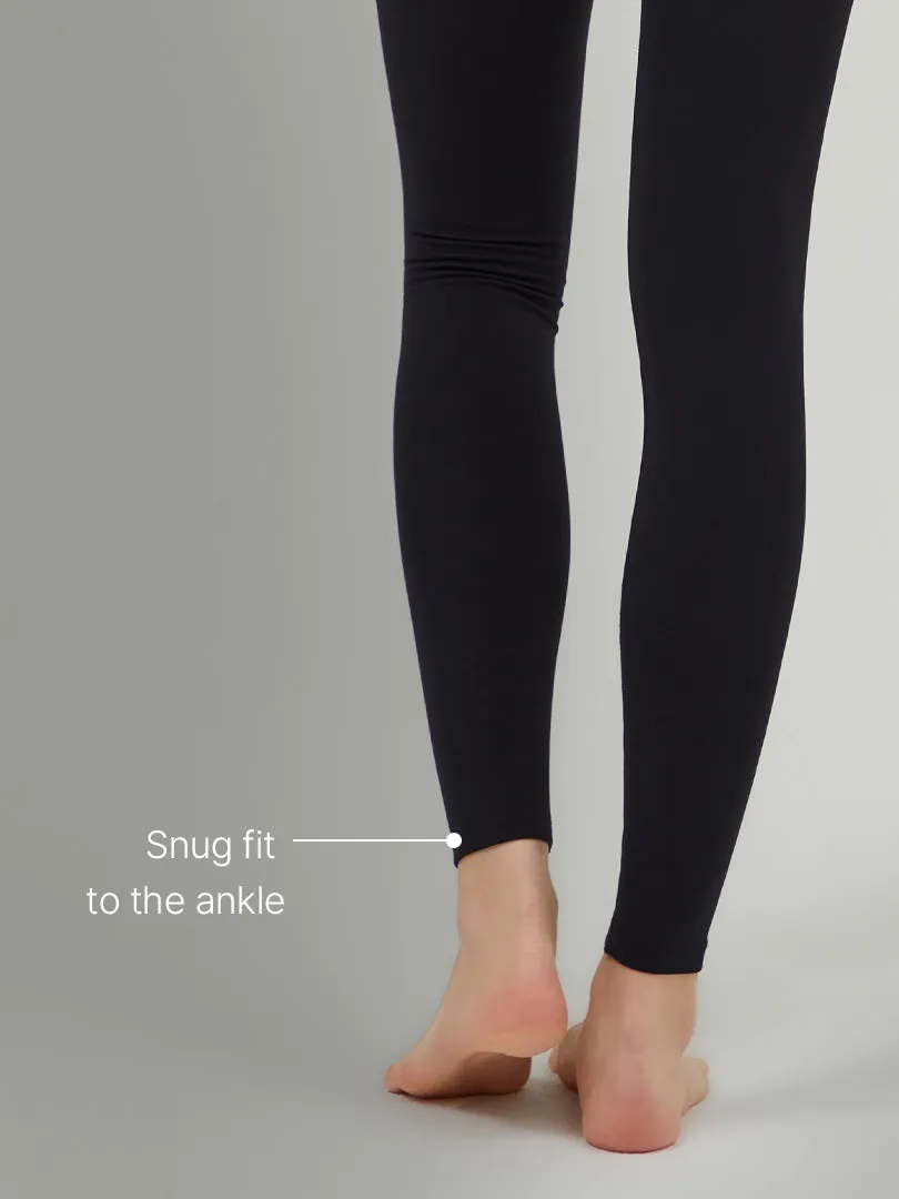 Euro-Sense Brushed Fleece Ankle Length Leggings