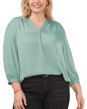 Everley V-Neck Blouse | TEAL LAKE