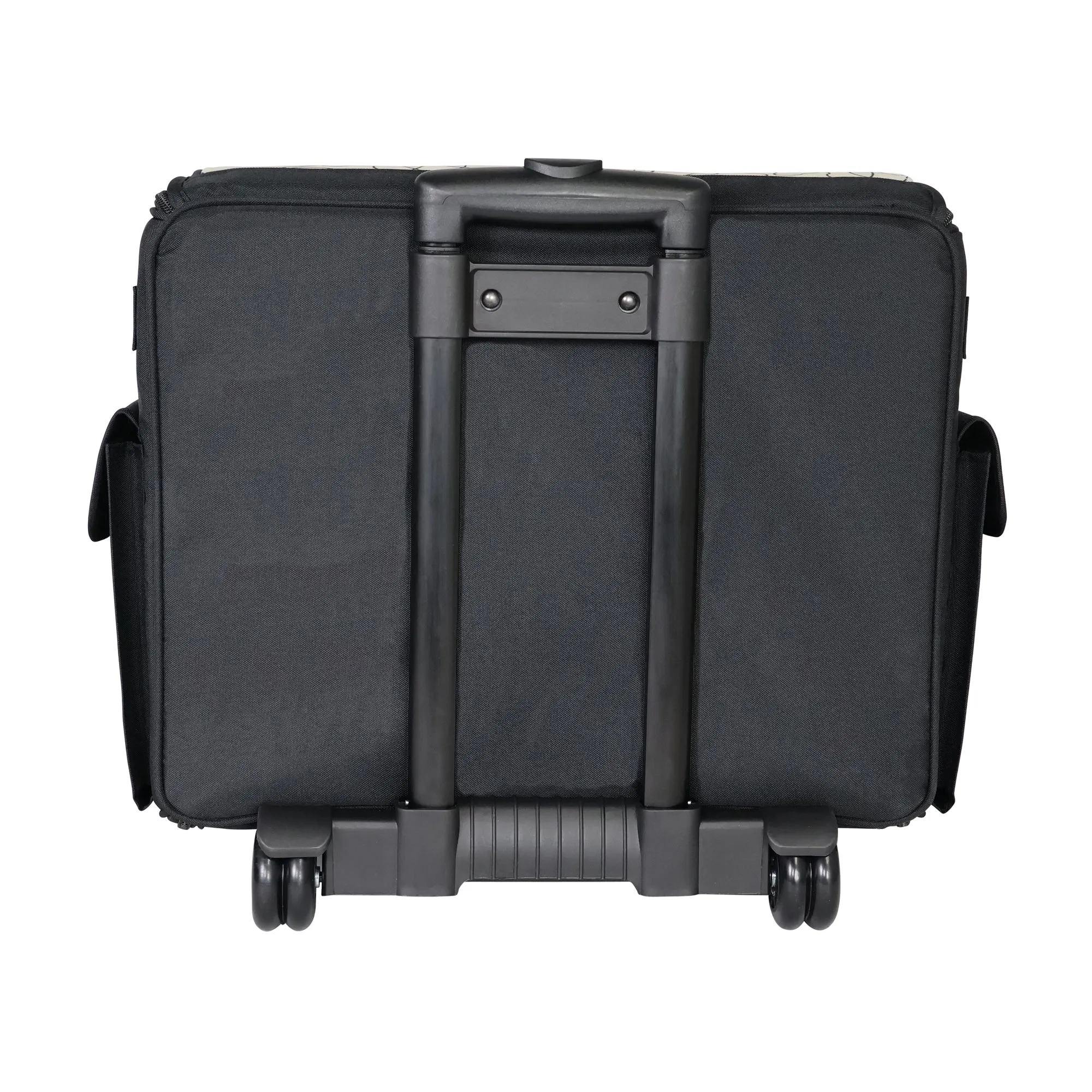 Everything Mary Collapsible Rolling Sewing Machine Tote - Premium Polyester Construction - Universal Fit - Portable with Dual Wheels and Telescoping Handle - Simple Cheetah