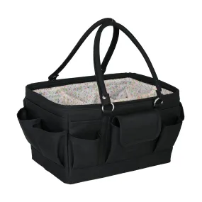 Everything Mary Deluxe Store and Tote - Craft Organizer and Storage Bag with 13 Pockets - Collapsible and Portable Art Supply Caddy for Sewing, Scrapbooking, Painting - Small Pastel Floral