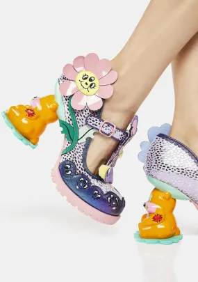 Evil Daisy Block Heels