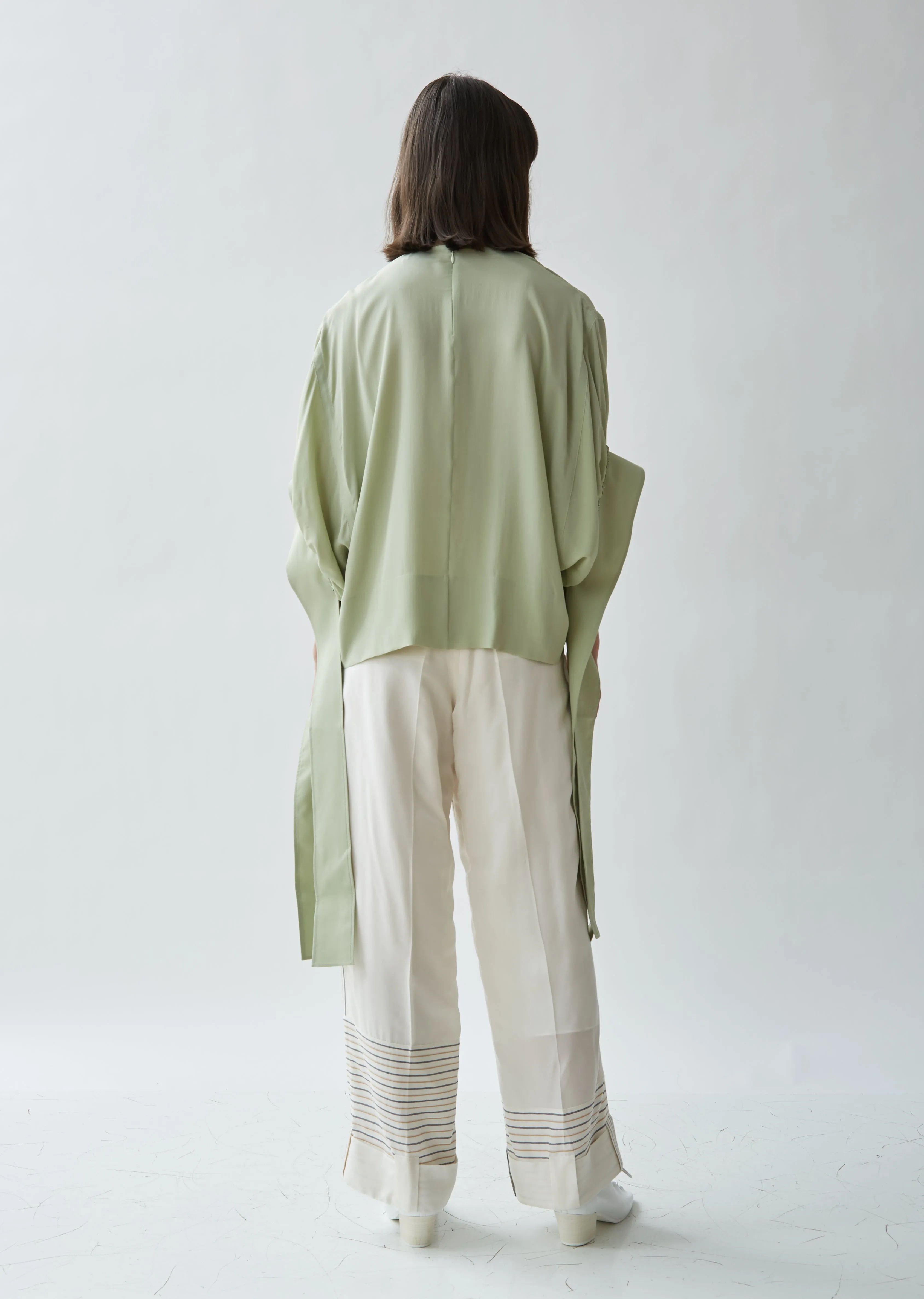 Exaggerated Ruched Sleeve Top