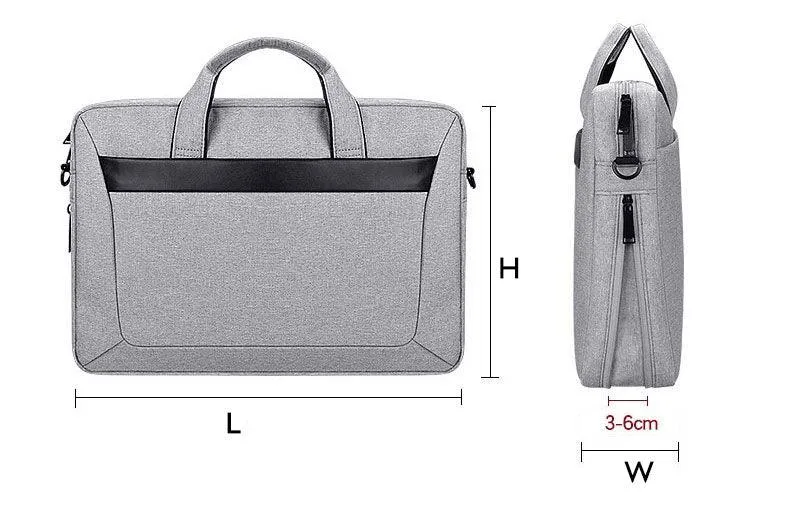Executive 2 In 1 Laptop Shoulder Bag -Black
