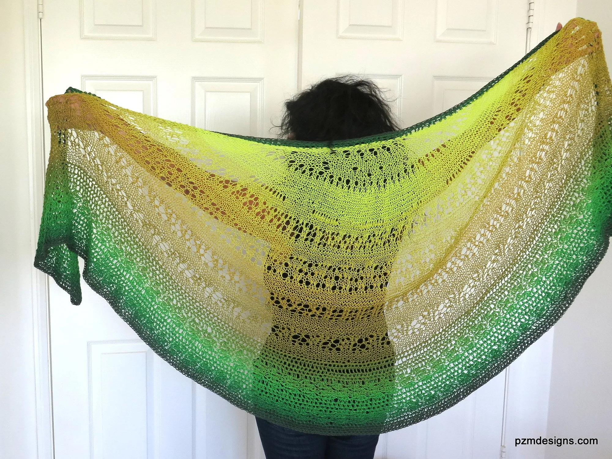 Extra Large Hand Knit Triangle Shawl, Boho Wedding Shawl