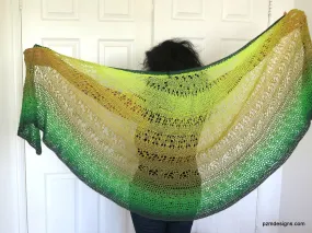 Extra Large Hand Knit Triangle Shawl, Boho Wedding Shawl