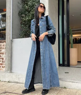 FABIAN DENIM COAT- INDIGO