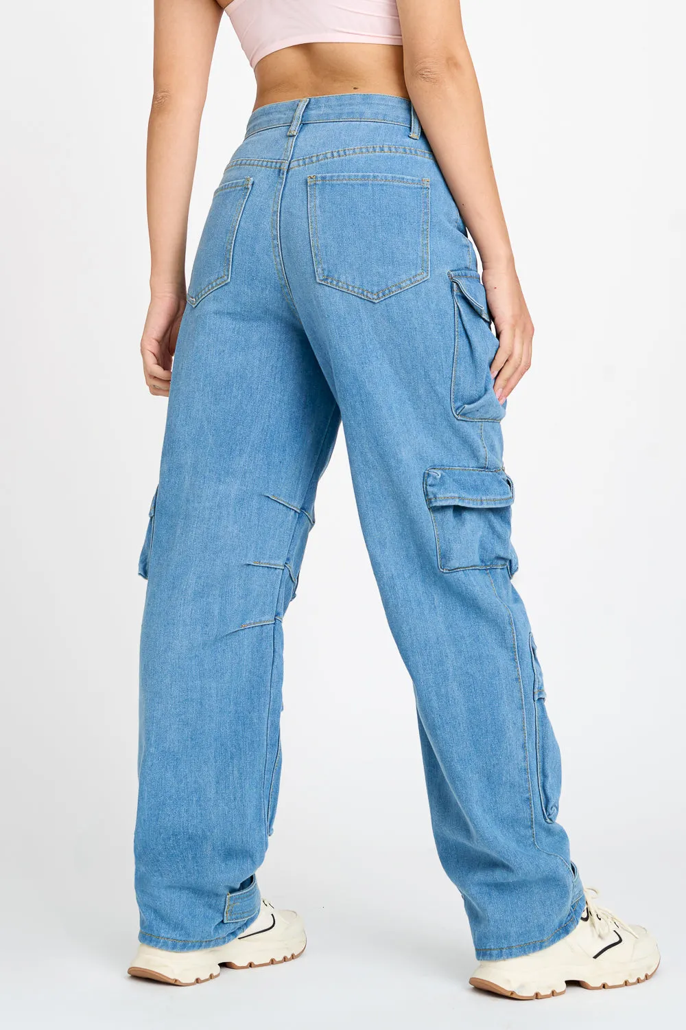 Faded Indigo Denim Navigator Cargo