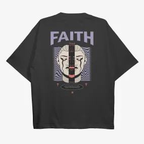 Faith Oversized Black Tshirt