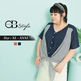 FAKE TWO PIECES CHIFFON TOPS