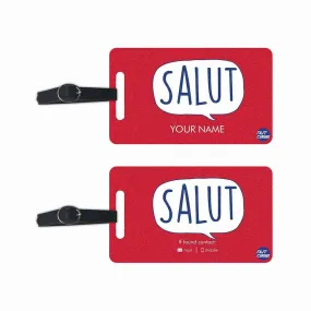 Fancy Custom Tags for Bags Add Your Name Set of 2 - Salut