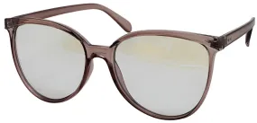 Fantas-Eyes Womens Aria Cateye Blue Light Filtering Glasses - Crystal Brown