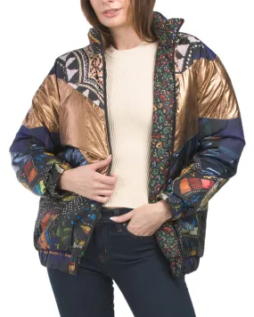 FARM RIO Borogodo Metalic Puffer Jacket