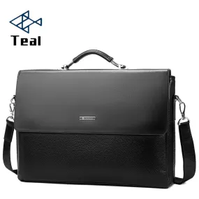Fashion Business Leather Men Briefcase Laptop Handbag Tote Casual Man Bag For male Shoulder Bag Male Office  Messenger Bag