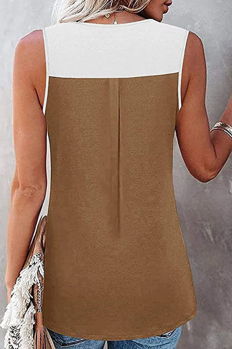 Fashion Casual Solid Split Joint V Neck Tops(7 colors)
