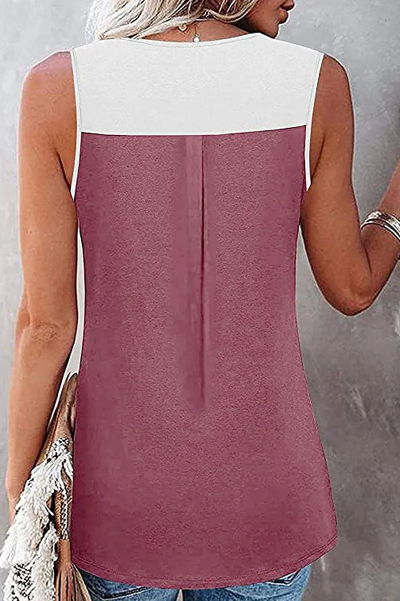 Fashion Casual Solid Split Joint V Neck Tops(7 colors)