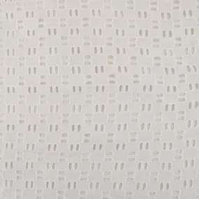Fashion Embroidered Cotton - Squares - White