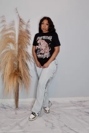 Fashion Fix Fringe Joggers- Light Grey