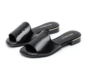 Fashion Forward Deco Slides - Black Patent (558.011)