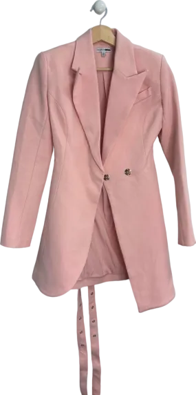 Fashion Nova Pink Belted Tailored Blazer XS