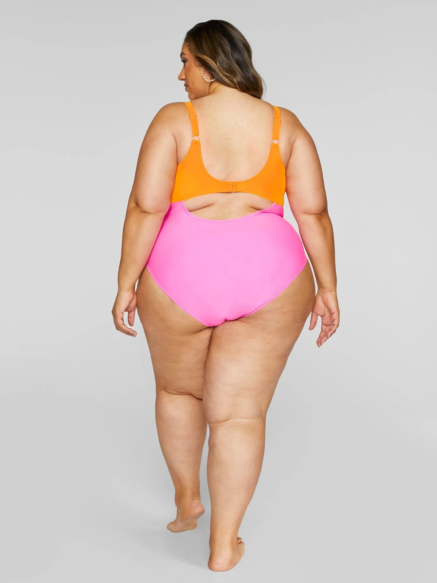 Fashion To Figure - Lenora Colorblock One-Piece Swimsuit
