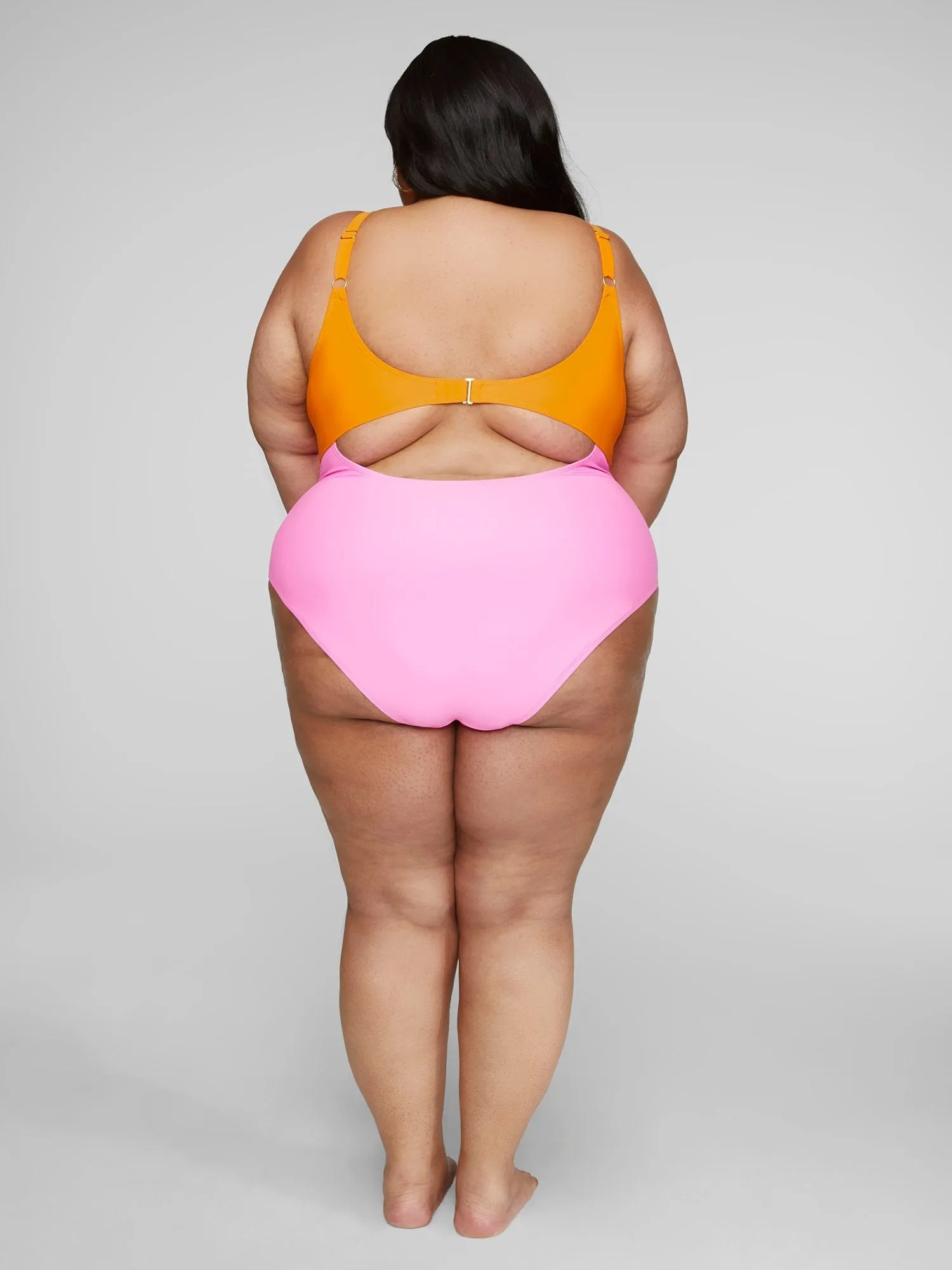 Fashion To Figure - Lenora Colorblock One-Piece Swimsuit