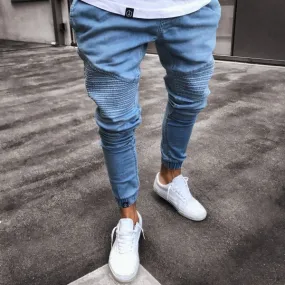 Fashionable Light Blue Skinny Tide Jeans - GlamzLife