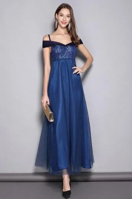 FashionSierra - Sexy Off the Shoulder Elegant Party Prom Long Runway Dresses
