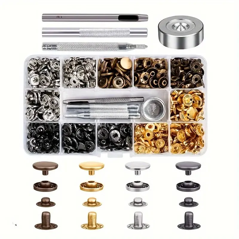 Fastenings 120 Sets WeluvFit Premium Leather Snap Fasteners Kit