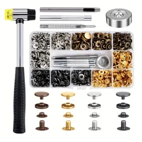 Fastenings 120 Sets WeluvFit Premium Leather Snap Fasteners Kit