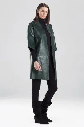 Faux Croco Kimono Long Topper