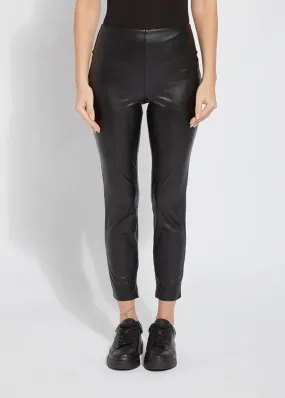 Faux Leather Ankle Grazer - Black