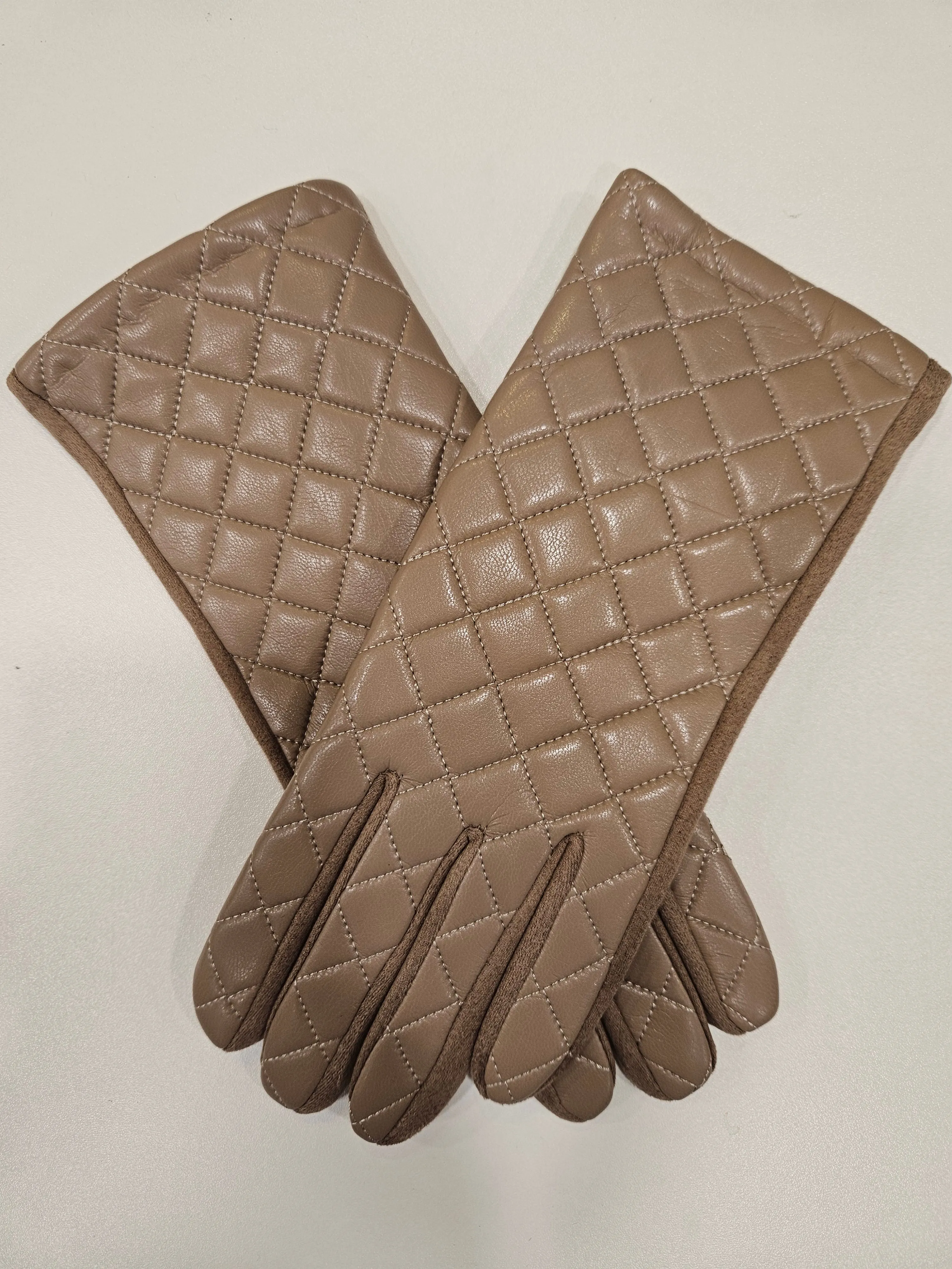 Faux Leather velvet lined gloves with touchscreen pads. All Colours