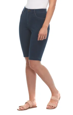 FDJ "Olivia" Denim Bermuda Short 2983901-DIN Dark Indigo